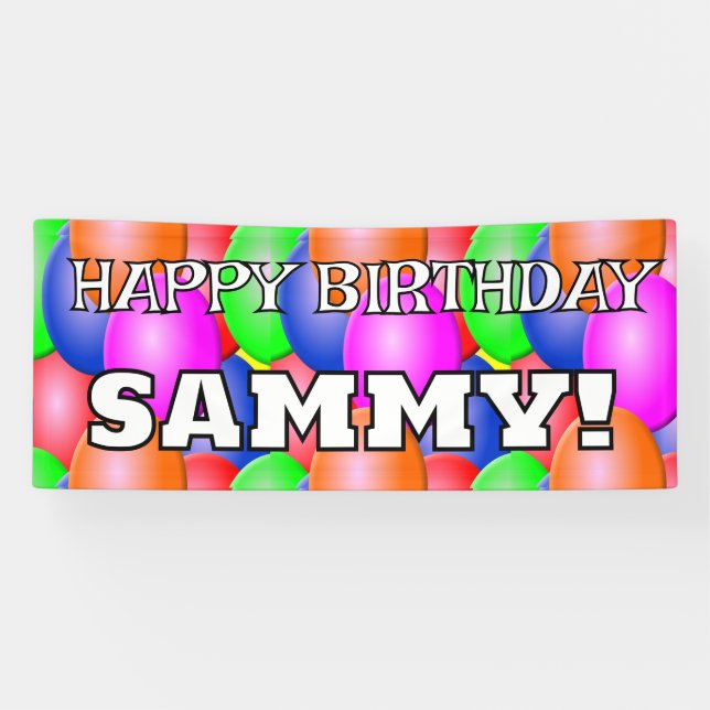 Banderoles Personnalisable HAPPY BANTHDAY avec nom (Horizontal)