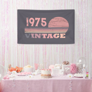 Banderoles Personnalisé cinquante vintage fête du 50e anniver