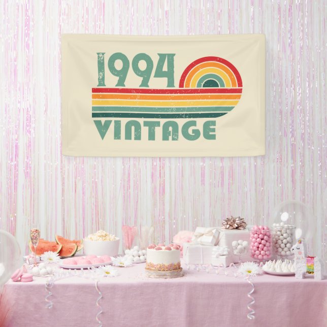 Banderoles Personnalisé Trente vintage 30e anniversaire (Fête)