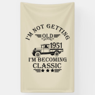 Banderoles Personnalisé vintage 65e anniversaire hommes cadea