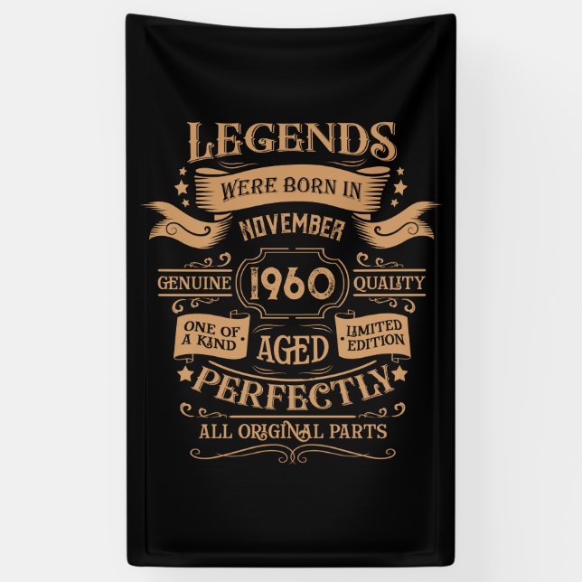 Banderoles Personnalisé vintage 65e anniversaire whiskey étiq (Vertical)
