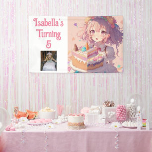 Banderoles Personnalisée jolie fille Anime