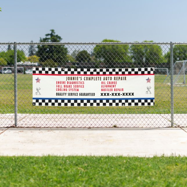 Banderoles Personnaliser Auto Repair Shop Full Service USA Fl (En situation)