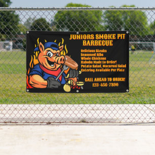 Banderoles Personnaliser Barbecue Smoker Mobile Business Bann