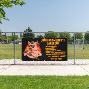 Banderoles Personnaliser Barbecue Smoker Mobile Business Bann