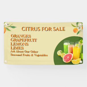Banderoles Personnaliser Citrus Pour Vendre Fruit Stand Small