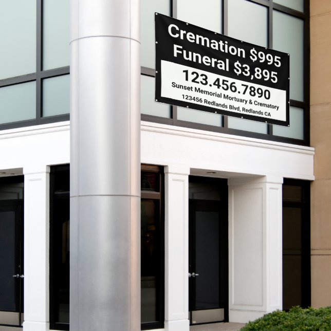 Banderoles Personnaliser Cremation Services funéraires Grande (Bâtiment extérieur)
