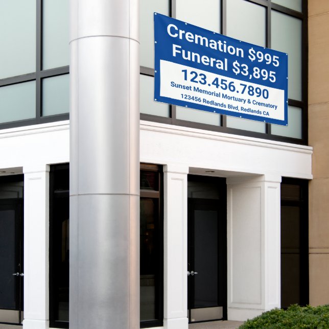 Banderoles Personnaliser Cremation Services funéraires Grande (Bâtiment extérieur)