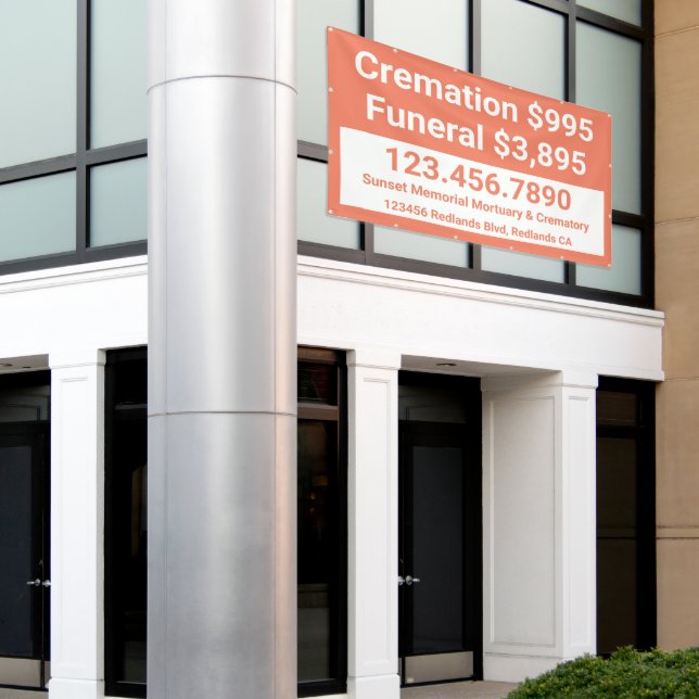 Banderoles Personnaliser Cremation Services funéraires Grande (Bâtiment extérieur)