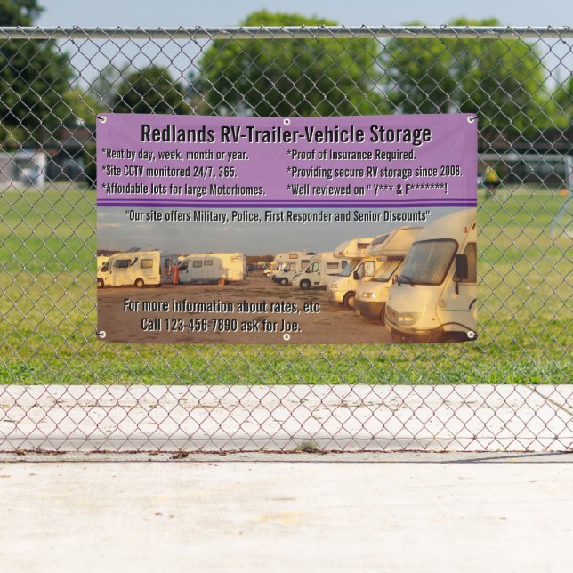 Banderoles Personnaliser du lot de stockage du véhicule de re (En situation)