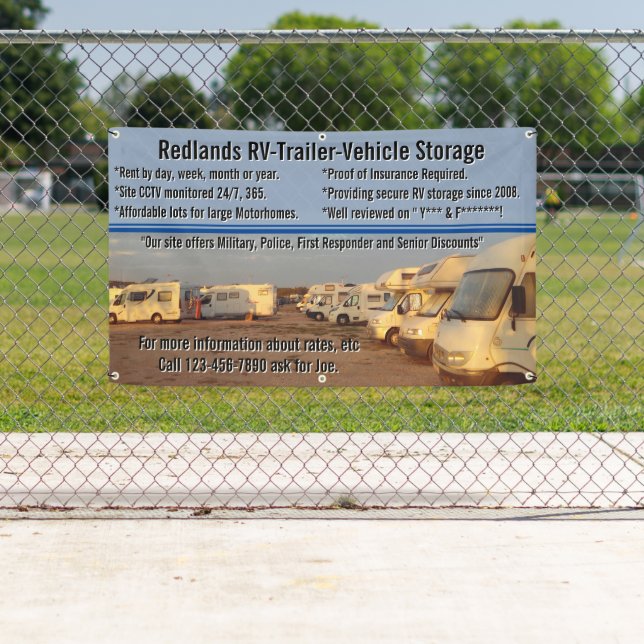 Banderoles Personnaliser du lot de stockage du véhicule de re (En situation)