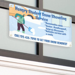 Banderoles Personnaliser Étudiant Autoroute Neige Montage Ent