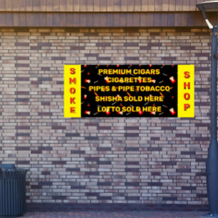 Banderoles Personnaliser Fumée Boutique Cigarettes Cigares Ta