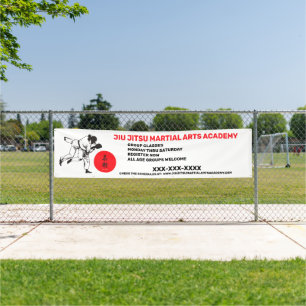 Banderoles Personnaliser Jiu Jitsu Martial Arts School Busine