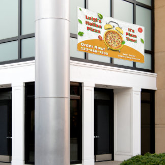 Banderoles Personnaliser la boutique de pizza italienne Busin
