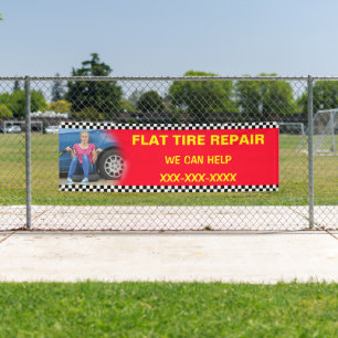 Banderoles Personnaliser la réparation de pneus plats Nous po