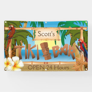 Banderoles Personnaliser le Tiki Bar au paradis