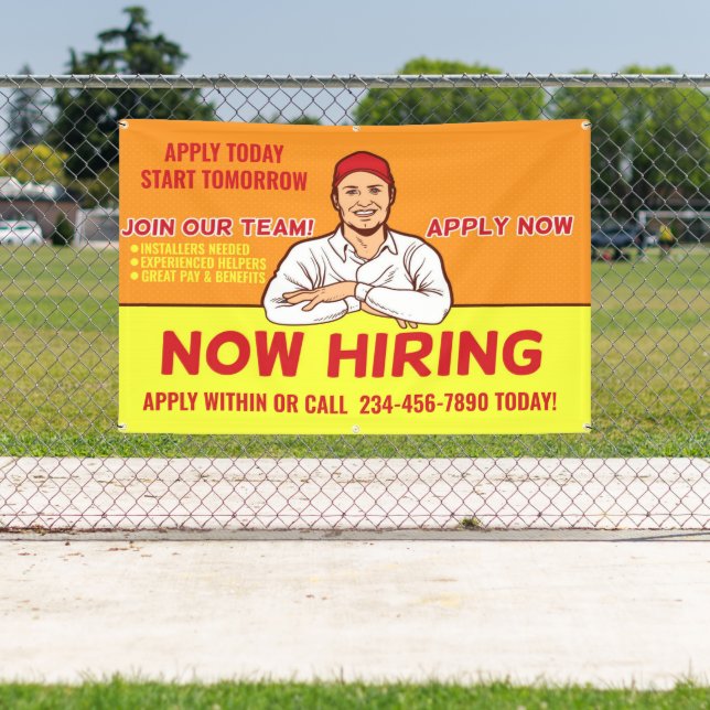 Banderoles Personnaliser l'embauche des techniciens installat (Insitu)