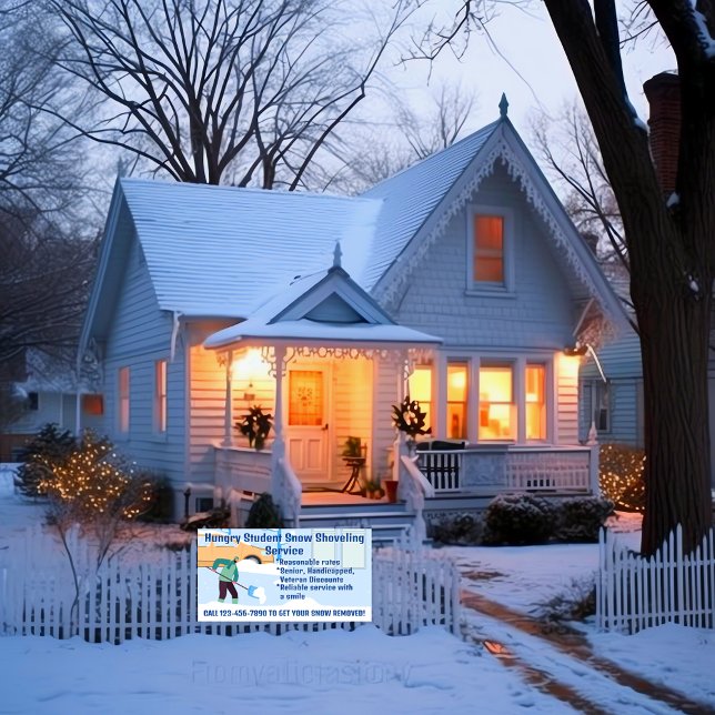 Banderoles Personnaliser l'entreprise de déneigement des allé (Créateur téléchargé)