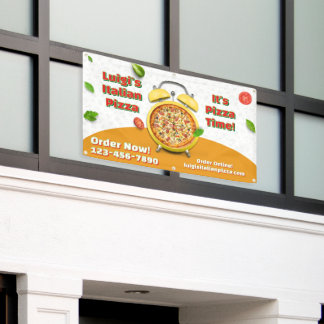 Banderoles Personnaliser l'entreprise de pizzeria italienne P