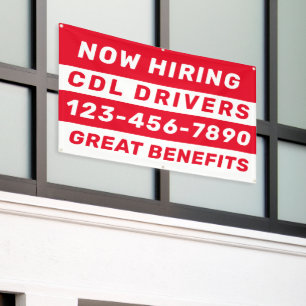 Banderoles Personnaliser Maintenant Embauche Conducteurs Perm