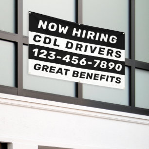 Banderoles Personnaliser Maintenant Embauche Conducteurs Perm