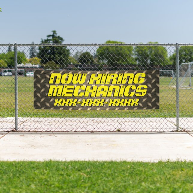 Banderoles Personnaliser Maintenant Embaucher Des Mécaniques  (En situation)