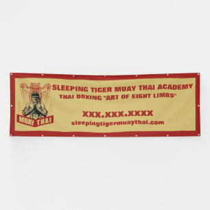 Banderoles Personnaliser Muay Thai Martial Arts School Grand