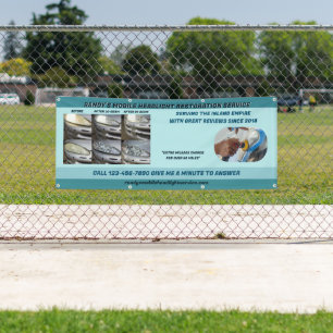 Banderoles Personnaliser Nettoyage du phare du véhicule mobil