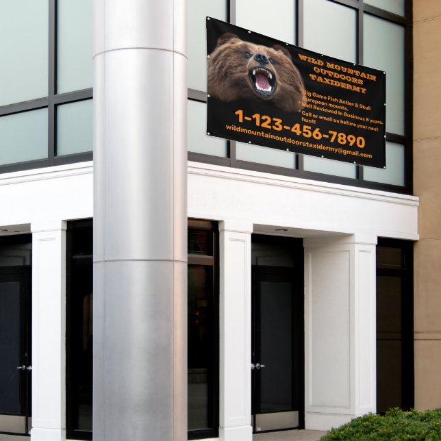 Banderoles Personnaliser Ours Grand Jeu Taxidermy Shop (Bâtiment extérieur)