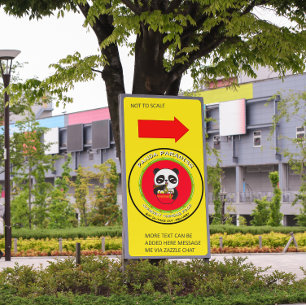 Banderoles Personnaliser Panda Bear Noodles Restaurant chinoi