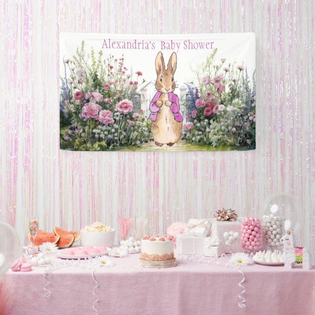 Banderoles Personnaliser Pierre le Baby shower lapin (Fête)