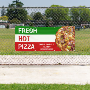Banderoles Personnaliser Pizza Shop Drapeau Italien Pizza Pic