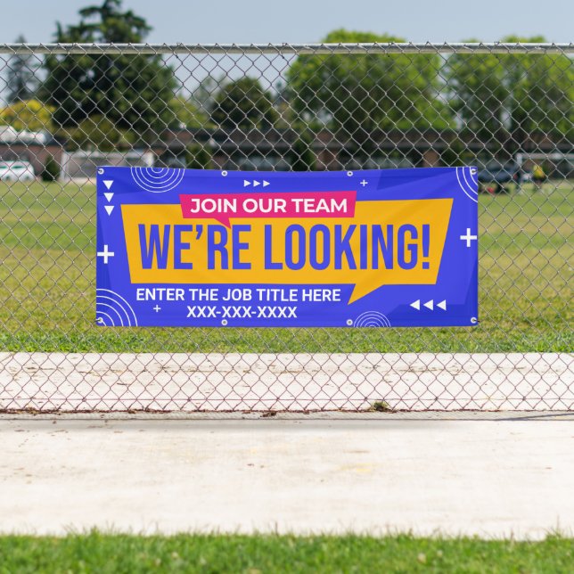 Banderoles Personnaliser Rejoignez notre équipe que nous rech (En situation)
