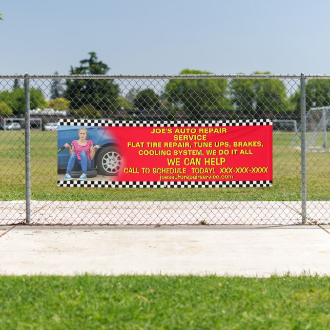 Banderoles Personnaliser Réparation Automatique Freins Tune U (En situation)