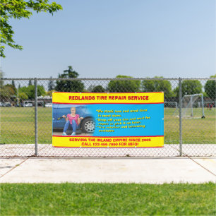 Banderoles Personnaliser Réparation des pneus Shop Photo Text