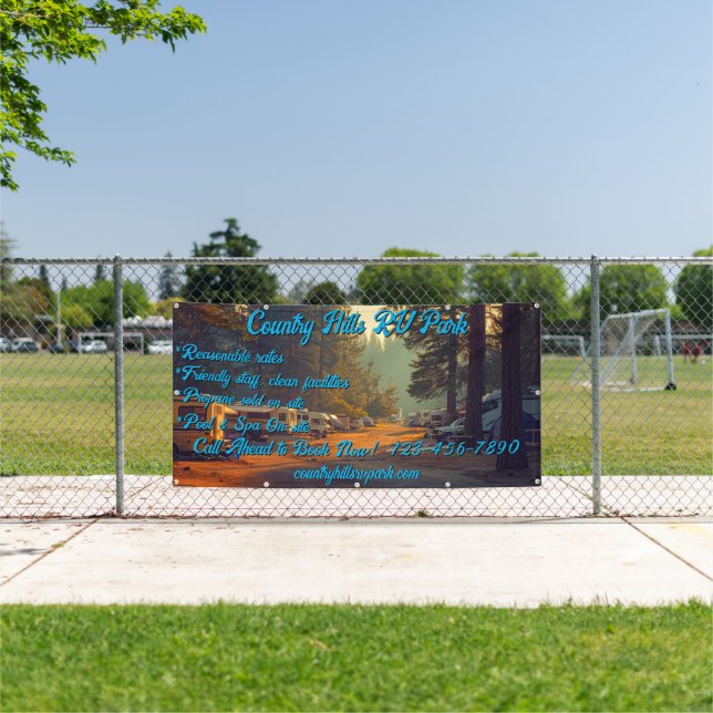 Banderoles Personnaliser RV Park Camping Autoroute (Insitu)