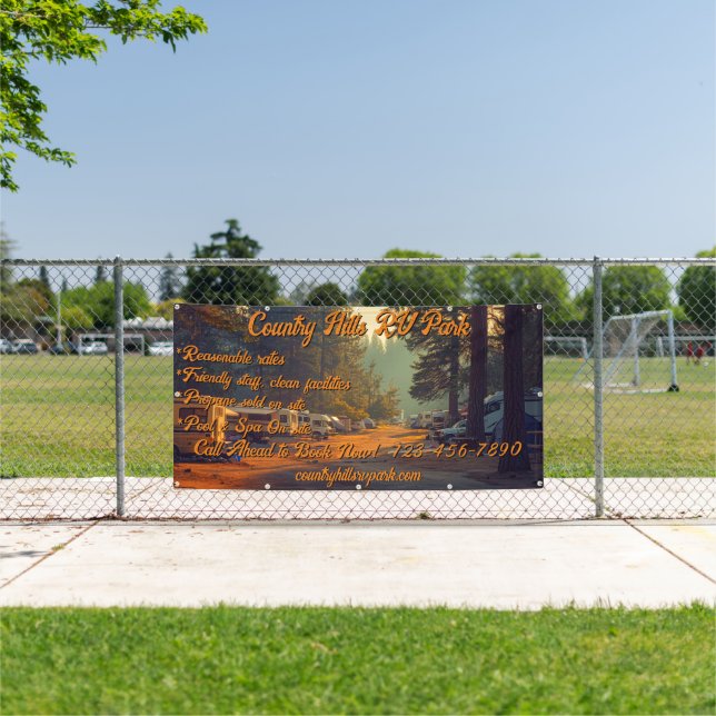 Banderoles Personnaliser RV Park Camping Autoroute (Insitu)