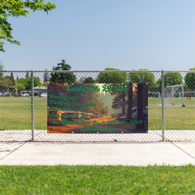 Banderoles Personnaliser RV Park Camping Autoroute (Insitu)