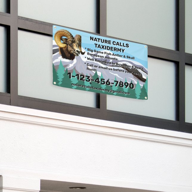 Banderoles Personnaliser Taxidermy Shop Business Promotion (Bâtiment extérieur)