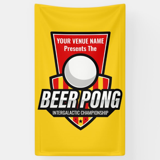 Banderoles Personnalisez Ce Logo De Bière Pong (Vertical)