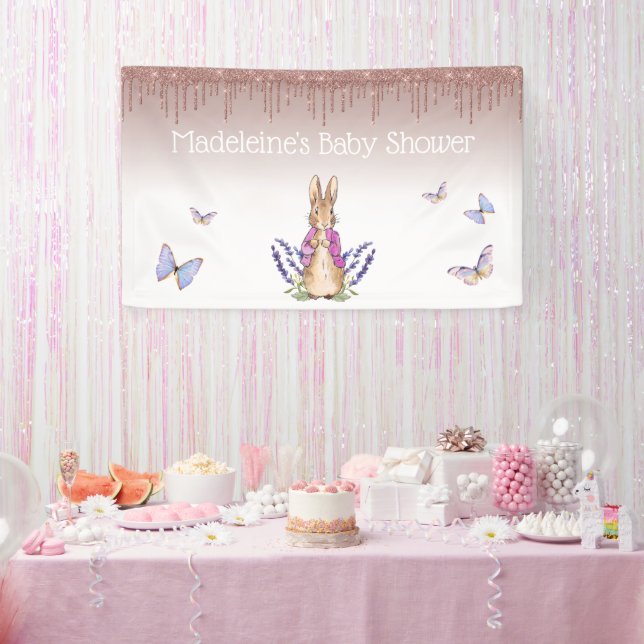 Banderoles Personnalisez Flopsy paillettes fille Baby shower (Fête)