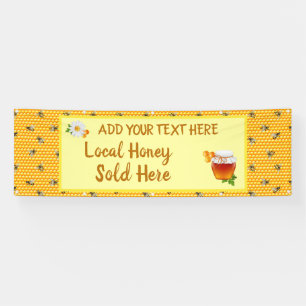 Banderoles Personnalisez Honey Business Local Honey Vendu Ici