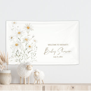 Banderoles Pétales de marguerite délicates Fleurs Bienvenue à