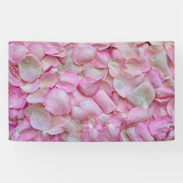 Banderoles Pétales roses (Horizontal)