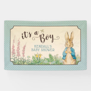 Banderoles Peter Rabbit   Baby shower garçon