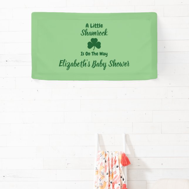 Banderoles Petit Baby shower de la Saint Patrick Shamrock (Insitu)