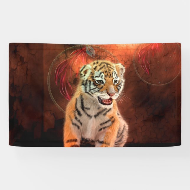 Banderoles Petit bébé mignon de tigre (Horizontal)