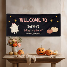 Petit Boo Girl Halloween Baby shower Bienvenue