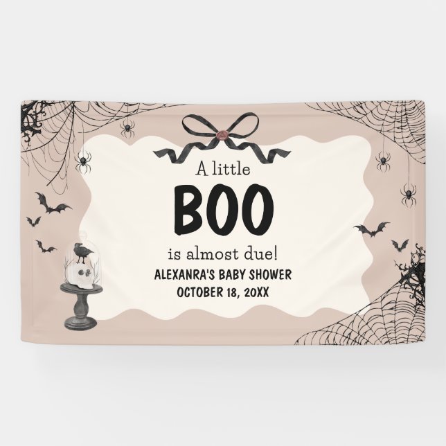 Banderoles Petit Boo Halloween Baby shower gothique (Horizontal)